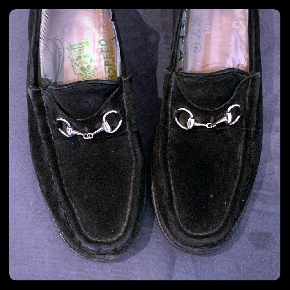 Gucci Black Suede Loafers
